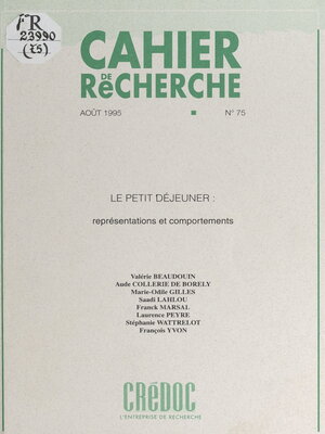 cover image of Le petit déjeuner